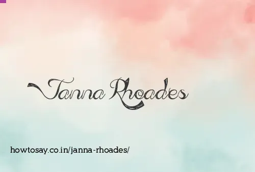 Janna Rhoades