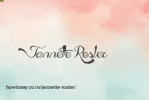 Jannette Rosler