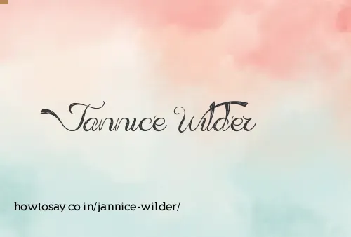 Jannice Wilder