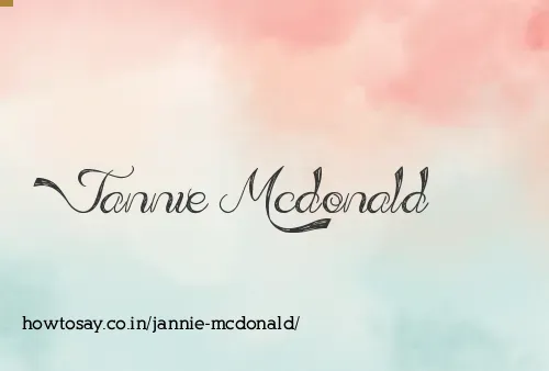 Jannie Mcdonald