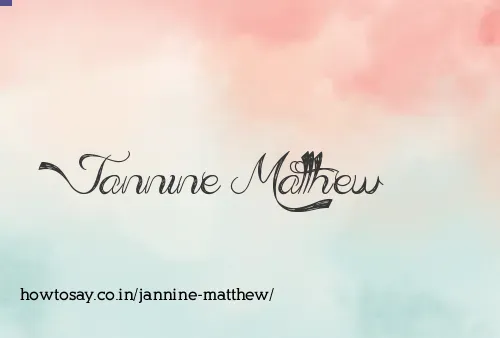 Jannine Matthew