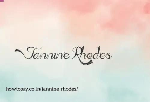 Jannine Rhodes