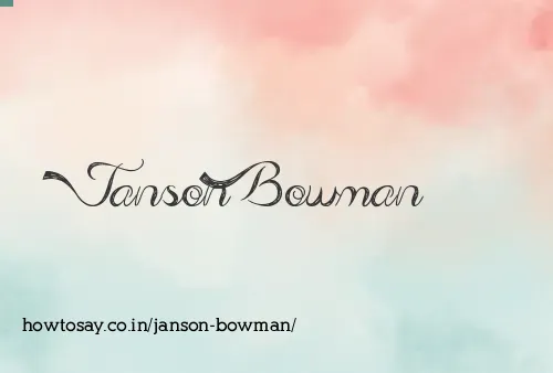 Janson Bowman