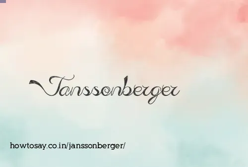 Janssonberger