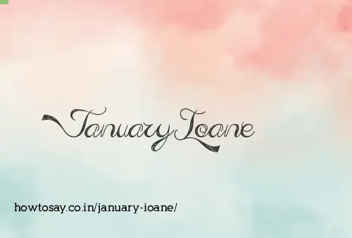 January Ioane