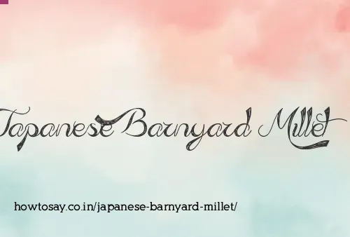 Japanese Barnyard Millet