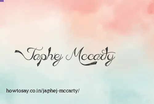 Japhej Mccarty