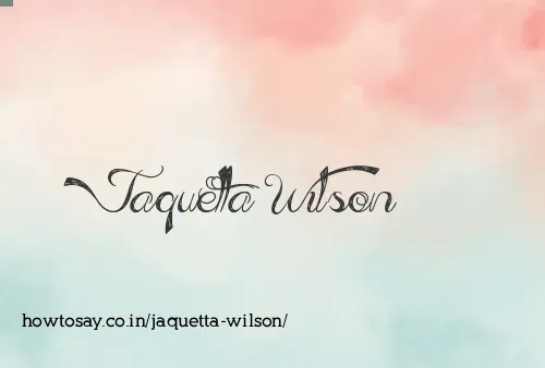 Jaquetta Wilson