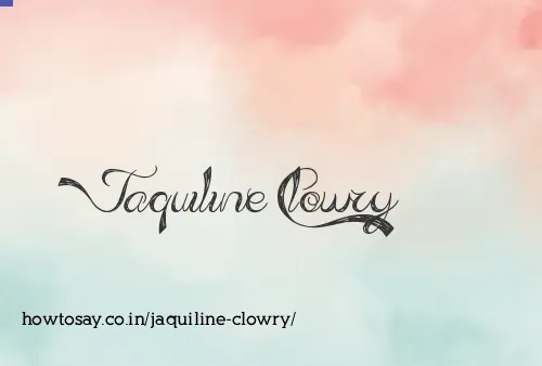 Jaquiline Clowry