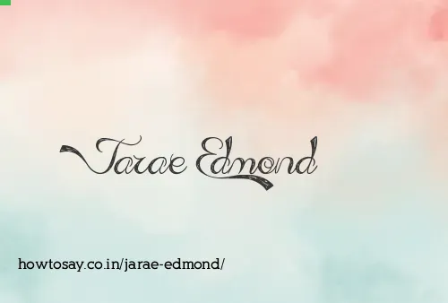Jarae Edmond