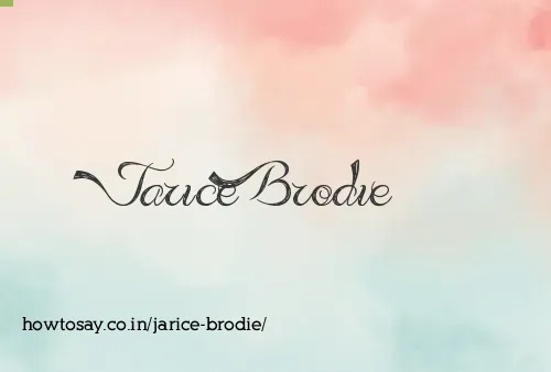 Jarice Brodie