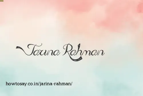 Jarina Rahman