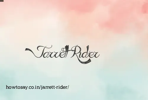Jarrett Rider