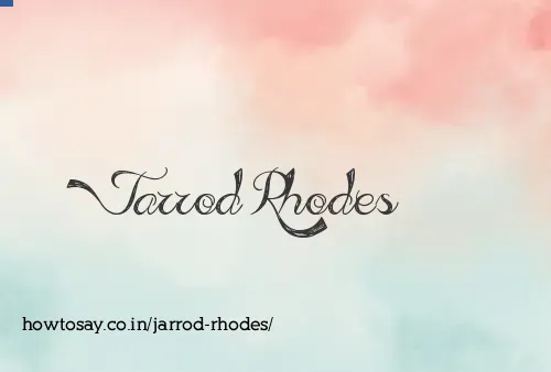 Jarrod Rhodes