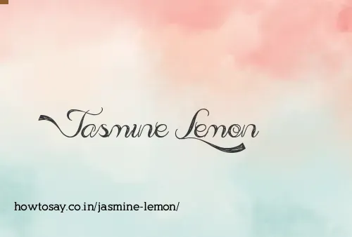 Jasmine Lemon