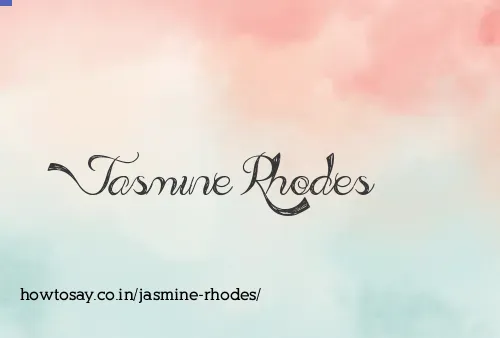 Jasmine Rhodes