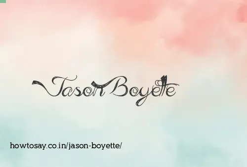 Jason Boyette