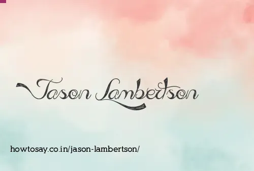 Jason Lambertson