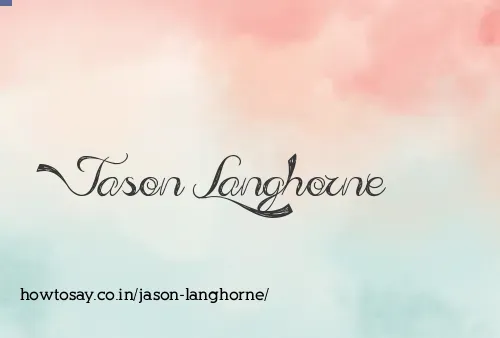 Jason Langhorne