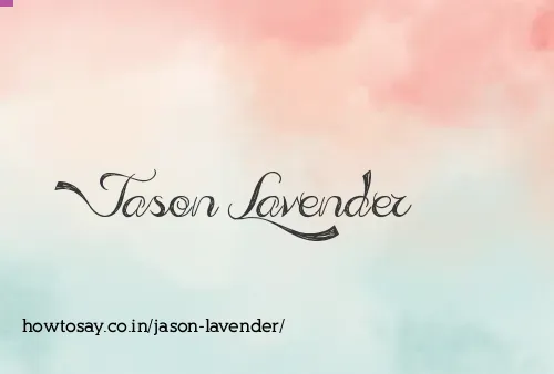Jason Lavender