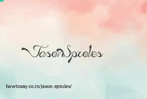 Jason Sproles