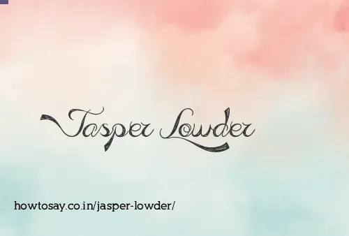 Jasper Lowder