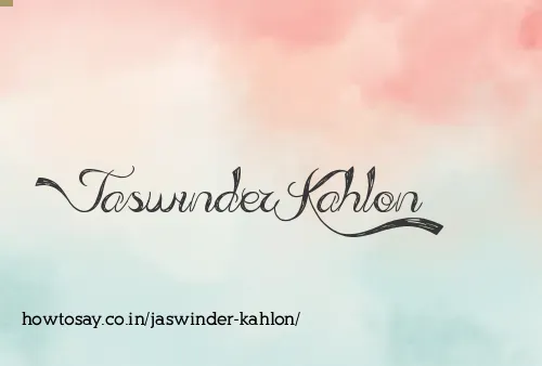 Jaswinder Kahlon