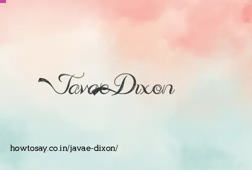 Javae Dixon