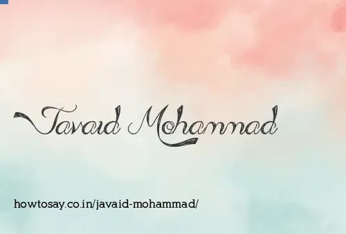 Javaid Mohammad