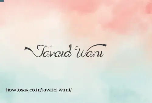 Javaid Wani