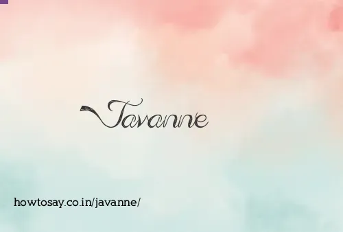 Javanne