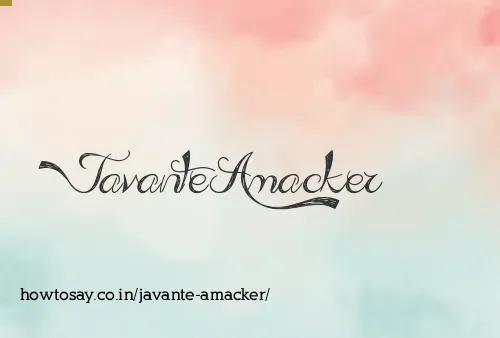 Javante Amacker