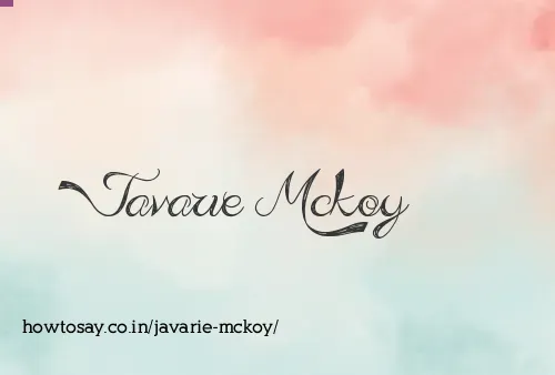 Javarie Mckoy