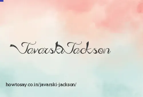 Javarski Jackson