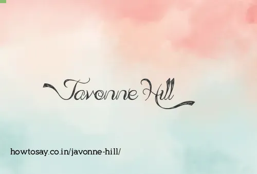 Javonne Hill