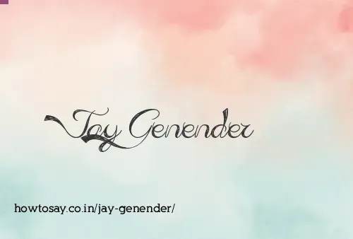 Jay Genender