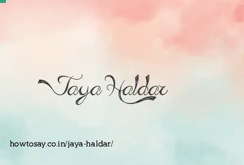 Jaya Haldar