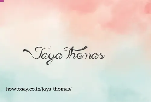 Jaya Thomas