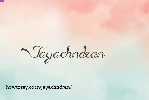 Jayachndran
