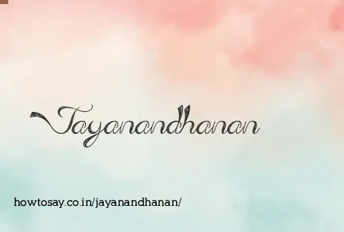 Jayanandhanan