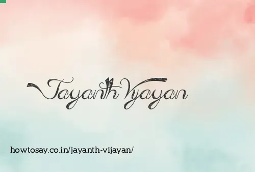 Jayanth Vijayan
