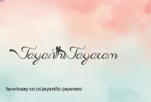 Jayanthi Jayaram