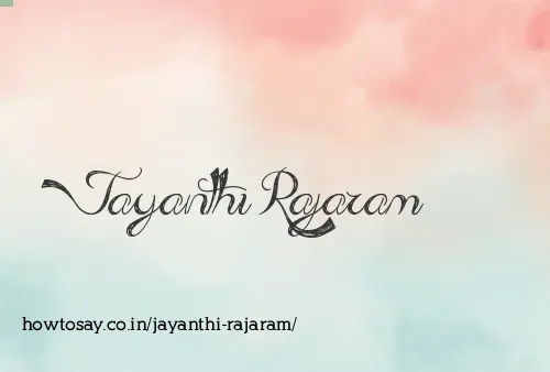 Jayanthi Rajaram