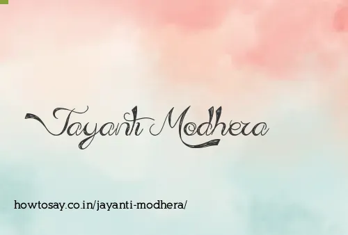 Jayanti Modhera
