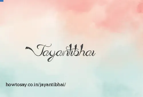 Jayantibhai