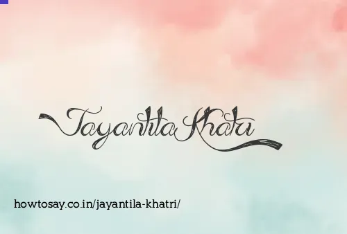 Jayantila Khatri