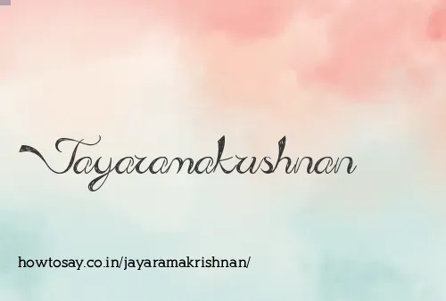 Jayaramakrishnan