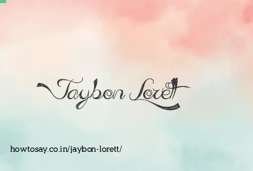 Jaybon Lorett