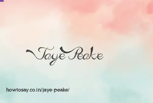 Jaye Peake