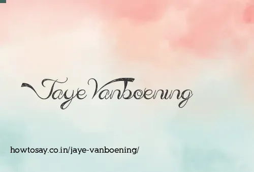 Jaye Vanboening